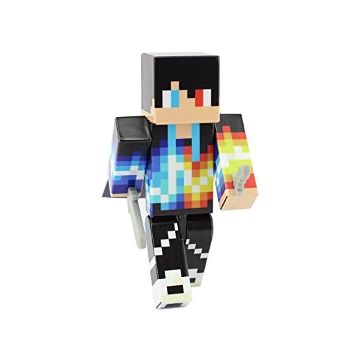 EnderToys Fire and Ice Boy Action Figure Toy, 4 Inch Custom Series Figurines