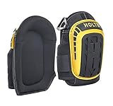 HOLT Professional Knee Pads (Designed by a Construction Worker) Heavy Duty Gel Foam Padding - w/ 2 Adjustable Straps - Industrial Protective American Men's Outdoor Knee pads - Stays On All Day