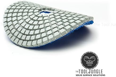 Diamond Polishing Pads 4 inch Wet/Dry 8 Piece Set Granite Stone Concrete Marble (Set with Preium Backer)