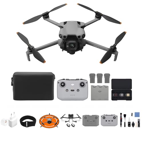 DJI Mini 5 Pro Fly More Combo con DJI RC-N3, 4K Dron con cámara, CMOS de 1 pulgada, Detección de obstáculos omnidireccional, ActiveTrack 360°, 3 baterías, C0 (Multiple Accessory Bundle)