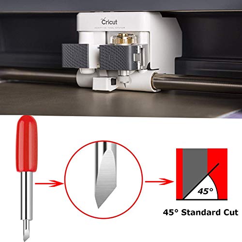 Elefama 40PCS Blades for Explore Air 2 / Air 3 / Make3 / Maker/Explore 3 Premium Fine Point Blade Replacement Glitter Vinyl Cutter Cutting 45 Degree Blades Knife for Machine - Thumbnail 3