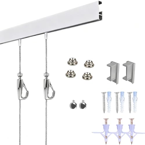 リッセイ ピクチャーレール ワイヤーフック 石膏ボード用 (全長1.0m)