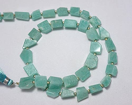Perles en amazonite véritable taillées main LKBEADS pour haute joaillerie artisanale unique