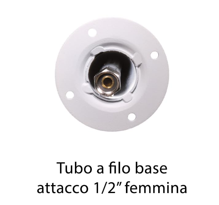 Belfer 42QRRV Fontana a Colonna con Base in Cemento Vaschetta in Metallo Doppio Rubinetto e Gancio Portatubo Colore Ruggine
