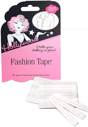 Hollywood Fashion Secrets Fashion Tape Medical Quality Double-Stick Apparel Tape Flat Pack, 36 strips, 1-Pack