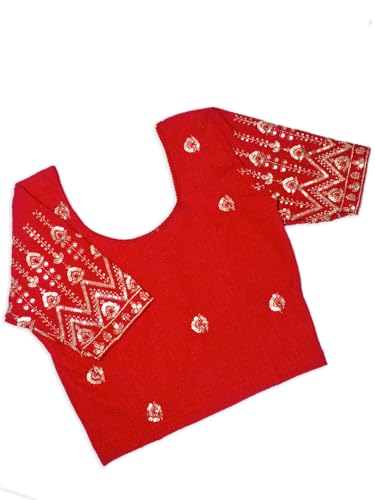 Image of Chandrakala Readymade Blouses for Women Sarees,Stretchable(B202-P)