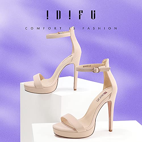 IDIFU Women's Stiletto High Heel Sandals Platform Open Toe Ankle Strap Dress Shoes for Women Bride Ladies in Wedding Bridal Party Homecoming2