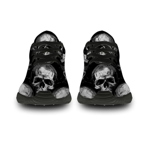 horethy Skull Shoes for Men Women Running Shoes Lightweight Comfortable Walking Tennis Sneakers Gifts for Boy Girl3