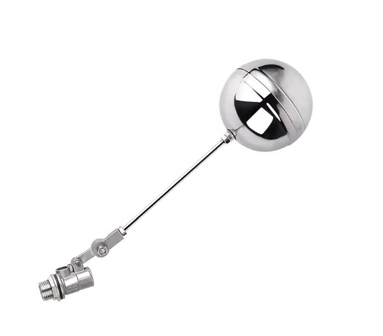 304 Stainless Steel Adjustable Float Ball Valve Water Level Control for Tanks and Pools(3/4inch)