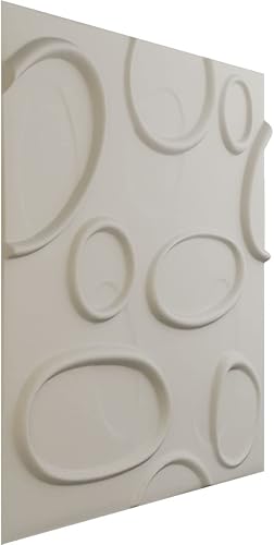 Miniatura 2 de Ekena Millwork 19 58 pulgadas de ancho x 19 58 pulgadas de alto, Felix EnduraWall decorativo 3D, blanco satinado flor (cubre 2.67 pies cuadrados).