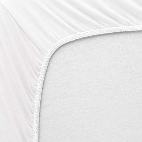 Image of SheetWorld Fitted Pack N Play Playard Sheet Compatible with Maxi Cosi Swift Play Yard 31 x 39 inches, 100% Cotton Jersey, Hypoallergenic, Butter Soft, Organic White, Made in USA