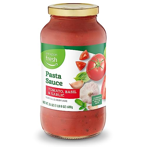 Amazon Fresh, Tomato, Basil & Garlic Pasta Sauce, 24 Oz