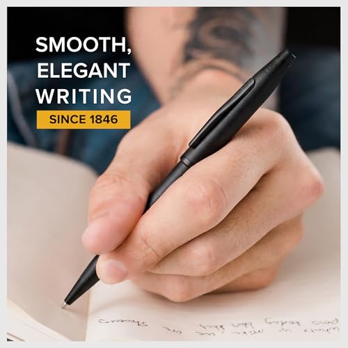Image of Cross Century II Glossy Black Lacquer with Matte Black PVD Appointments Refillable Ballpoint Pen - Medium Point, Black Ink, Presented in a Luxury Gift Box