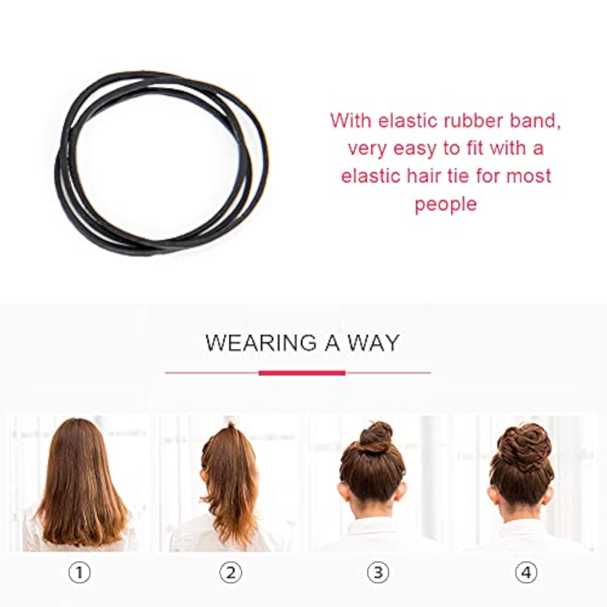 Messy Hair Bun Scrunchie Extension with Elastic Band