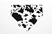 Cow Print Scrunchie Dog Bandana, Handmade Black and White Elastic Scrunchie Pet Neckerchief, No Tie Dog Accessory, Cute Gift for Dog (Large)