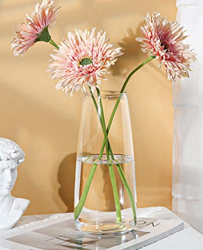 Simeitol Flower Vase for Modern Farmhouse Decor, Glass Vase for Wedding, Tall Vase for Living Room, Bedroom Decor, Table Decor, Fall Decor, Halloween, Thanksgiving Day, Christmas (8.7 Inches)