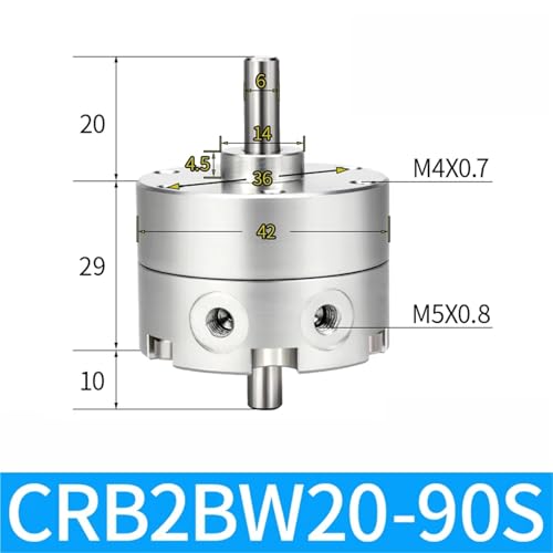 Vérin pneumatique rotatif CRB2BW 20-90S à axe double