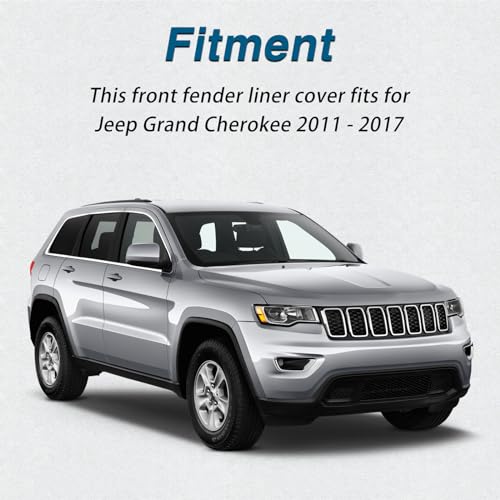 Image of 2PCS Front Leaf Liner Covers, Front Fender Liner Cover Compatible with Jeep Grand Cherokee 2011-2017 Replace#: 55079292AD 55079293AD