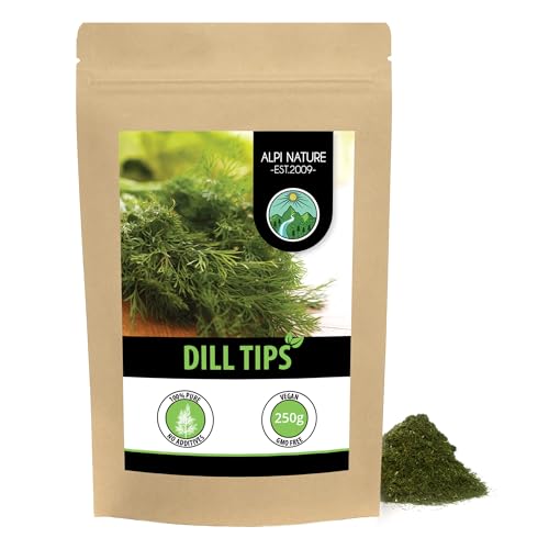 Alpi Nature Dill Tips 250g 8.8 oz, Dried and Rubbed Dill Weed for Pickles, Sauces and Marinades