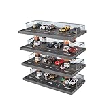 AMSLSIU Vitrine Park Modell Parkplatz Spielzeug Feine Verarbeitung 4 lagiges Haushaltsregal Organisation Süßes Geschenk Auto Spielzeugregal