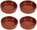 4 tazon de Barro Gazpacho de 16x4cm - cuencos de barro para sopa, cazuelas barro, puchero de barro (MARRON/GRAN)