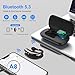 Kelazola Bluetooth Headset V5.3, Wireless Bluetooth Earpiece with 500mAh Charging Case 72 Hours Talking Time Built-in Microphone for iOS Android Cell Phone, Hand-Free Headphones for Trucker, Office