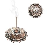 L7HWDP 3-in-1 Lotus Stick Incense Burner Disc and Cone Incense Holder Ash Catcher Cinnamon Organic C