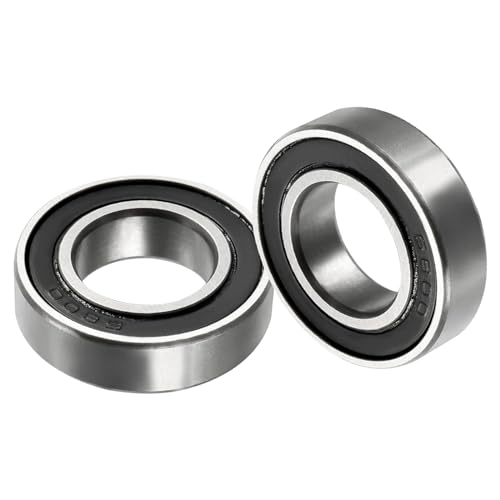 Kozelo 2Pièces Roulement à Billes à Gorge Profonde 6800-2Rs - [10X19X5mm] Roulement à Double Étanchéité pour Équipement Industriel, Moteurs, Machines, Acier Au Chrome