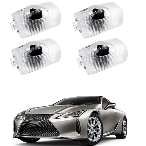 MkFlip 4Pcs LED Door Projector Lights Car Door Lights Logo - Compatible with LS/ES/is/LX/RX/GS/GX/RC Car Accessories,3D Ghost Shadow Light