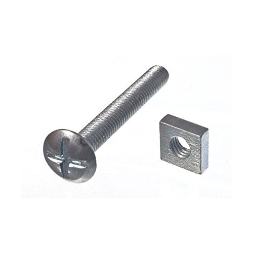 Vis de toiture M6 x 45 mm empêchant le desserrage des tôles avec écrou