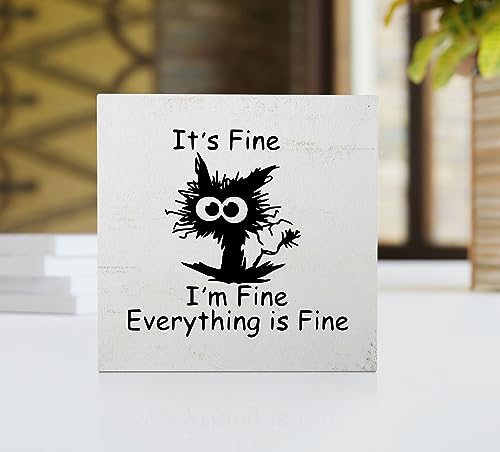 Funny-Office-Desk-Decor-Black-Cat-Its-Fine-Wood-Box-Sign-Home-Office-WallTabletop-Shelf-Decor-5×5-Inch-Coworker-Gift Funny Office Desk Decor Black Cat Its Fine Wood Box Sign Home Office WallTabletop Shelf Decor 5×5 Inch Coworker Gift