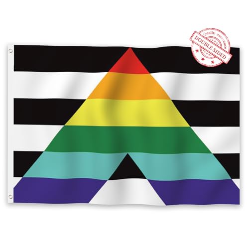 Drapeau LGBTQ 180x300cm double face anti-déchirure avec 2 anneaux de protection robustes