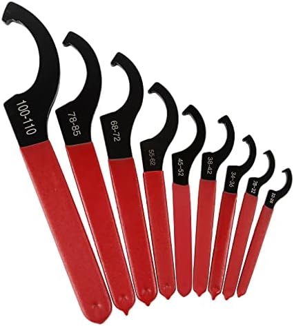 B BELPAIR 9 PCS Motorcycle Shock Spanner Wrench Set - Adjustable C-Shape Coilover Steel Spanner Universal Wrench, for Suspension System and Adjustments