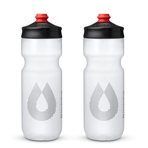 Image of HydraPak Breakaway Surge Lightweight Bike Water Bottle 2-Pack (20oz, 25oz, 30oz) - High Flow, Cycling & Sports Squeeze Bottle