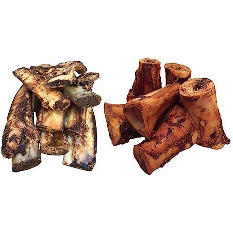 K9 Connoisseur Single Ingredient Dog Bones Made in USA Natural Marrow Filled Dynamo Bone Chew Treats Bundled with Grass Fed Cattle 8 to 10 Inch Long All Natural Meaty Rib Marrow Cover