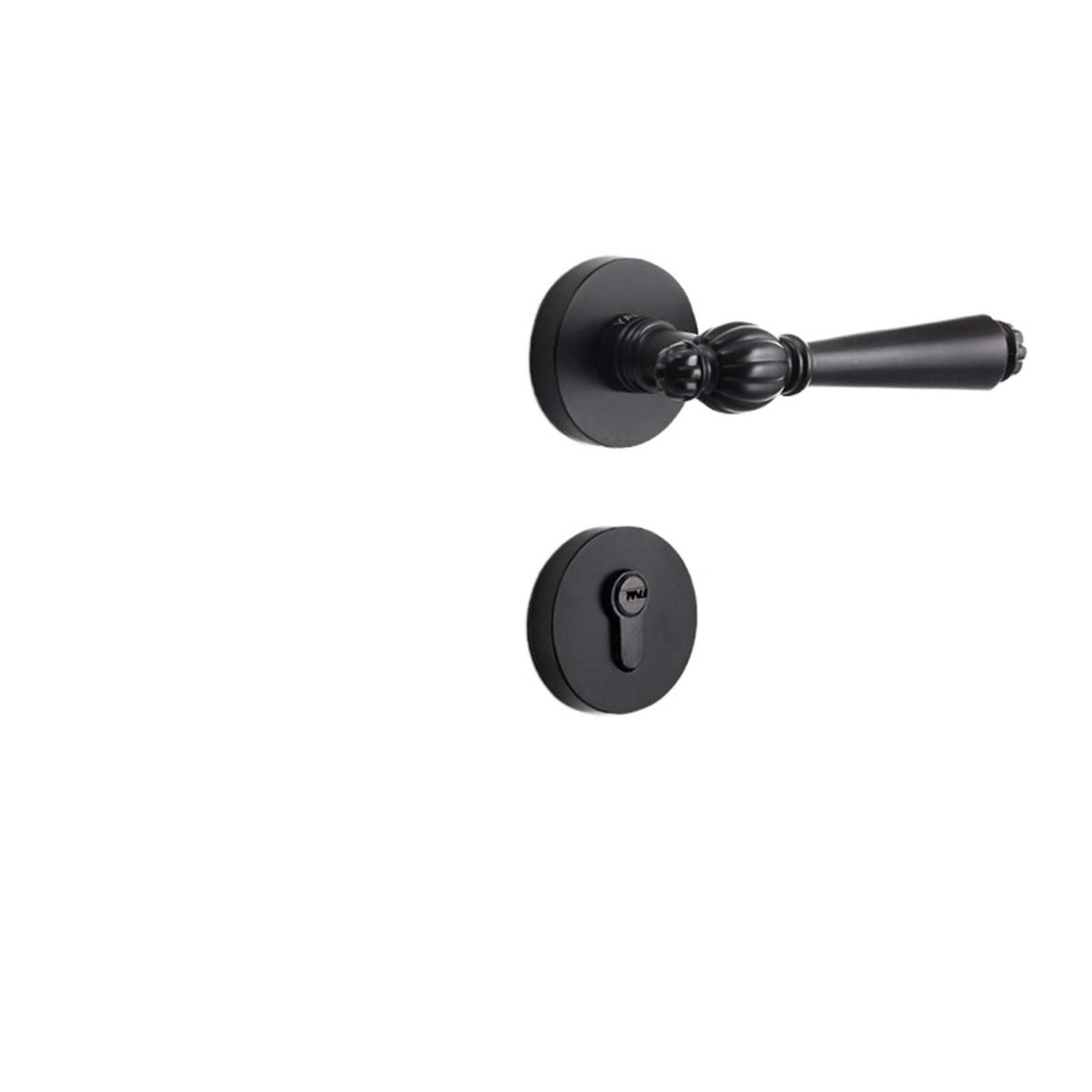 NYRXRYTCA Indoor Door Lock Bedroom Simple Magnetic Silent Black zinc Alloy Handle Lock Door Handle Split Wooden Door Lock(Yahei A 7255 magnetic lock body)