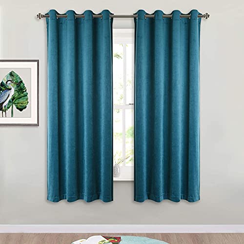 StangH Dark Teal Velvet Drapes 63-inch - Luxurious Home Decor