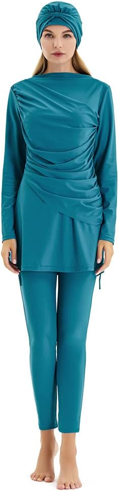 nadamuSun Muslim Swimsuit for Women Modest Islamic Swimwear Plus Size Burkini Hijab Bathing Costume