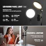NEEWER Basics 7" Luminaire de bureau pour enregistrement vidéo, 10W Éclairage de la clé plein écran avec support / support de téléphone / tenue de nettoyage pour iPhone Conférence vidéo sur ordinateur portable Vlog Live Streaming, R06
