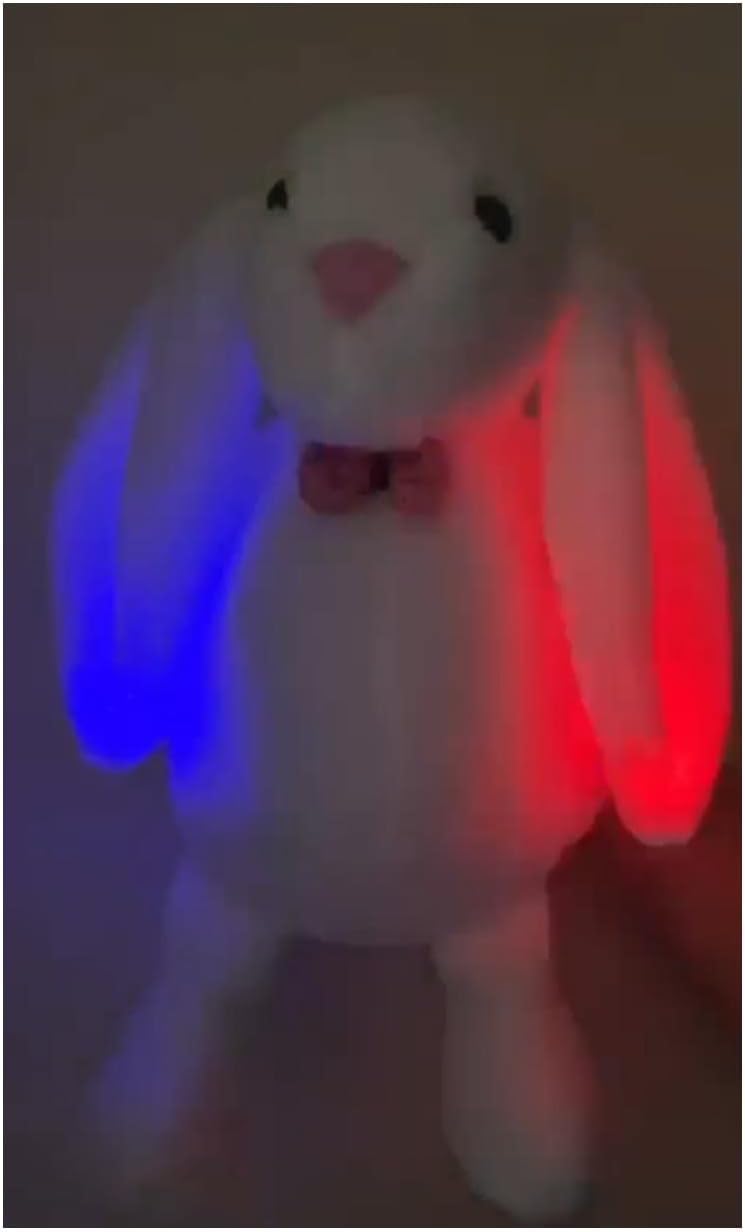 LED IŞIKLI, Uyku Arkadaşı Uzun Kulak Bunny Peluş Tavşan 65cm Beyaz