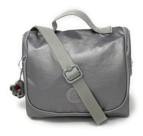 Kipling Women's New Kichirou, Insulated Bag, Nylon Lunch Tote, Smooth Silver Metallic #TOP1