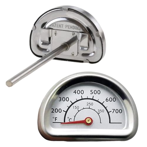 1 Piezas Termómetro para Horno Compatible with Omnia Termometro Horno de Acero Inoxidable Termometro Barbacoa con Sonda de Alambre para Barbacoas Ahumadores Parrillas Cacerolas Mide de 0 °C a 400 °C