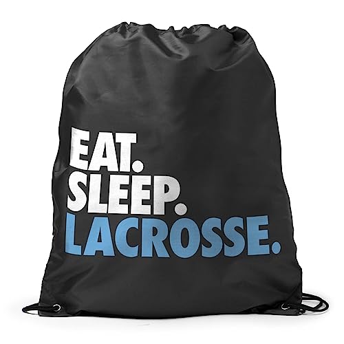 ChalkTalkSPORTS Lacrosse Sport Pack Cinch Sack | Eat Sleep Lacrosse