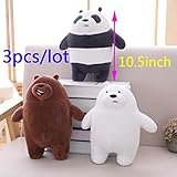 dingtian Juguete de Peluche 3 Unids / Lote 10.5 Pulgadas Somos Osos Desnudos Peluche Oso De Peluche Muñeca De Peluche Oso Blanco Gris Panda Juguetes Regalo De Cumpleaños para Niños