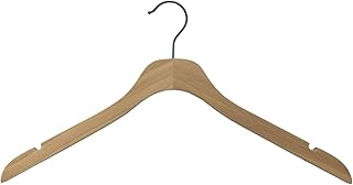 17â€ NAHANCO Slimline Wooden Shirt/Dress Hanger - Raw W/Gunmetal