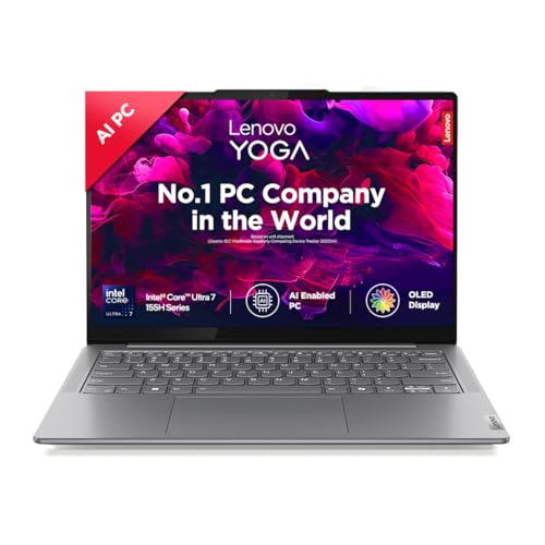 Lenovo Smartchoice Yoga Slim 7 Intel Core Ultra 7 155H Built-in AI 14"(35.5cm) WUXGA-OLED 400Nits Laptop (32GB/1TB SSD/100% DCI-P3/FHD+IR Camera/Win11