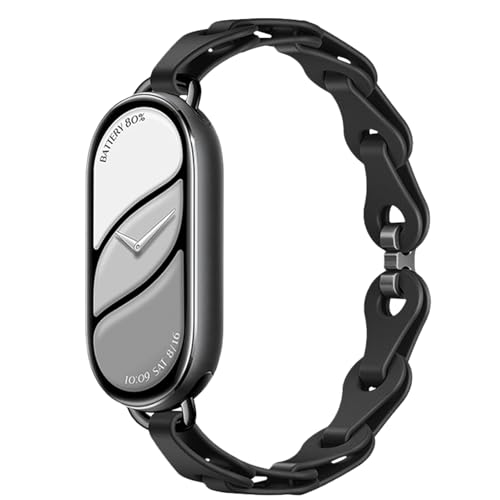 [Asvufeyy] �o���h for Xiaomi Band 10/9/8 �Ή� �V���R���� �����x���g �V���I�~ �X�}�[�g�o���h10/9/8 �ւ��x���g �������҂݃f�U�C�� �ʋC�� �h�� �y�� �ϋv�� �j�����p �ւ��x�� - �u���b�N