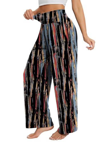 Image of Gracyoga Wide Leg Yoga Pants for Women Casual Loose Cozy Sweatpants High Waisted Lounge Pajama Flowy Pants With Pockets