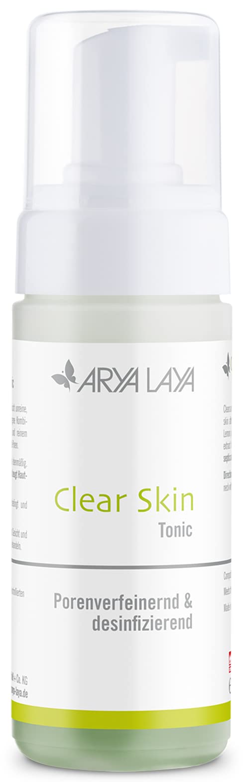 Arya LayaClear Skin Tonic: Clears and refreshes the skin after cleansing, refines the complexion and helps to avoid pimples, for oily and blemished skin, vegan, 125 ml