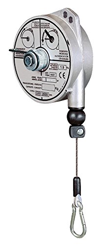 PLANETA G30060 Federzug mit Aluminium-Druckguss-Gehäuse, Arretierbar Durch Innenliegende Klinkensperre, TCN 9350, Tragfähigkeit 10.0 kg-14.0 kg, Seillänge 2.5 m, Edelstahl-Drahtseil Durchmesser 2.5 mm